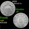1876 Shield Nickel 5c Grades g+