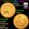 ***Auction Highlight*** 1911-p Gold Indian Half Eagle $5 Graded au58+ By SEGS (fc)
