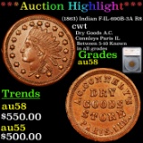 ***Auction Highlight*** (1863) Indian F-IL-690B-3A R8 Civil War Token 1c Graded au58 By SEGS (fc)