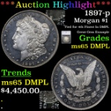 ***Auction Highlight*** 1897-p Morgan Dollar $1 Graded ms65 DMPL By SEGS (fc)