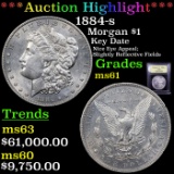 ***Auction Highlight*** 1884-s Morgan Dollar $1 Graded BU+ By USCG (fc)