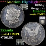 ***Auction Highlight*** 1896-p Morgan Dollar $1 Graded ms64 DMPL By SEGS (fc)