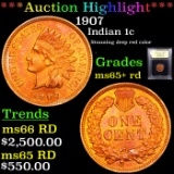 ***Auction Highlight*** 1907 Indian Cent 1c Graded Gem+ Unc RD By USCG (fc)