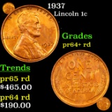 Proof 1937 Lincoln Cent 1c Grades Select+ Proof RB