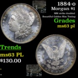 1884-o Morgan Dollar $1 Grades Select Unc PL