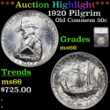 ***Auction Highlight*** 1920 Pilgrim Old Commem Half Dollar 50c Graded ms66 By SEGS (fc)