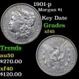 1901-p Morgan Dollar $1 Grades xf+