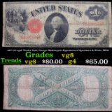1917 $1 Legal Tender Note, George Washington Signatures of Speelman & White, FR39  Grades vg, very g