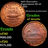 1837 Executive Experiment Ht-33 Hard Times Token 1c Grades xf details