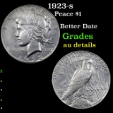 1923-s Peace Dollar $1 Grades AU Details