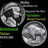Hobo Buffalo Nickel 5c Grades Hand Carved