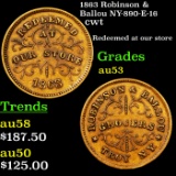 1863 Robinson & Ballou NY-890-E-16 Civil War Token 1c Grades Select AU