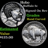 Hobo Buffalo Nickel 5c Grades Hand Carved