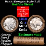Buffalo Nickel Shotgun Roll in Old Bank Style 'Automat Horn & Hardhat' Wrapper 1918 & s Mint Ends