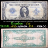 1923 $1 large size Blue Seal Silver Certificate, Signatures of Speelman & White Fr-239 Grades f+
