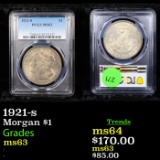 PCGS 1921-s Morgan Dollar $1 Graded ms63 By PCGS