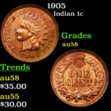 1905 Indian Cent 1c Grades Choice AU/BU Slider