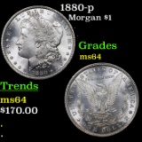 1880-p Morgan Dollar $1 Grades Choice Unc