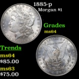 1885-p Morgan Dollar $1 Grades Choice Unc