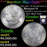 ***Auction Highlight*** 1879-s Rev '78 Top 100 Vam 35 Morgan Dollar $1 Graded Choice+ Unc By USCG (f