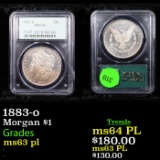 PCGS 1883-o Morgan Dollar $1 Graded ms63 pl By PCGS