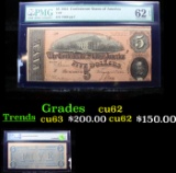 1864 $5 Confederate Note, T-69 cu62 By PMG