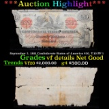 ***Auction Highlight*** September 2, 1861 Confederate States of America $20, T-19 PF-1 Grades vf det
