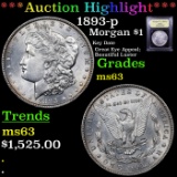 ***Auction Highlight*** 1893-p Morgan Dollar $1 Graded Select Unc By USCG (fc)