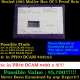 ***Auction Highlight*** Original sealed box 5- 1985 United States Mint Proof Sets (fc)