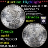 ***Auction Highlight*** 1889-s /s Vam 9 I3 R5 Morgan Dollar $1 Graded GEM+ Unc By USCG (fc)
