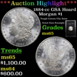 ***Auction Highlight*** 1884-cc GSA Hoard Morgan Dollar $1 Grades GEM Unc (fc)