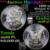 ***Auction Highlight*** 1881-s Morgan Dollar $1 Graded ms68 pl By SEGS (fc)