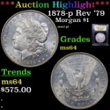 ***Auction Highlight*** 1878-p Rev '79 Morgan Dollar $1 Graded Choice Unc By USCG (fc)