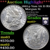***Auction Highlight*** 1892-p Vam 3A I3 R5 Morgan Dollar $1 Graded Select Unc By USCG (fc)