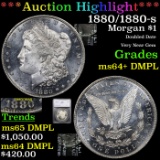 ***Auction Highlight*** 1880/1880-s Morgan Dollar $1 Graded ms64+ DMPL By SEGS (fc)