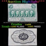 ***Auction Highlight*** 1863 US Fractional Currency 50¢ First Issue Fr-1312 Washington W/ Monigram G