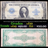 1923 $1 large size Blue Seal Silver Certificate, Signatures of Woods & White FR-238 Grades vf, very