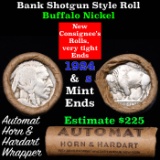 Buffalo Nickel Shotgun Roll in Old Bank Style 'Automat Horn & Hardhat' Wrapper 1924 & s Mint Ends