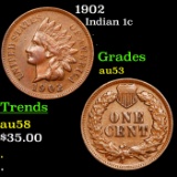 1902 Indian Cent 1c Grades Select AU
