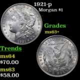 1921-p Morgan Dollar $1 Grades Select+ Unc