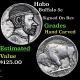 Hobo Buffalo Nickel 5c Grades Hand Carved