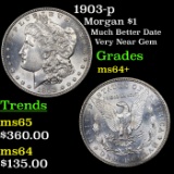 1903-p Morgan Dollar $1 Grades Choice+ Unc