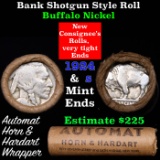 Buffalo Nickel Shotgun Roll in Old Bank Style 'Automat Horn & Hardhat' Wrapper 1924 & s Mint Ends