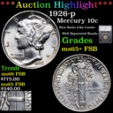 ***Auction Highlight*** 1926-p Mercury Dime 10c Graded ms65+ FSB By SEGS (fc)