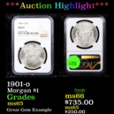 ***Auction Highlight*** NGC 1901-o Morgan Dollar $1 Graded ms65 By NGC (fc)