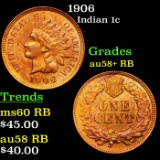 1906 Indian Cent 1c Grades Choice AU/BU Slider+ RB