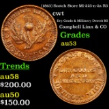 (1863) Scotch Store Mi-225-n-2a R3 Civil War Token 1c Grades Select AU