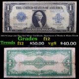 1923 $1 large size Blue Seal Silver Certificate, Signatures of Woods & White FR-238 Grades f, fine
