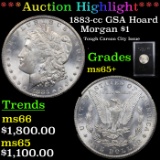 ***Auction Highlight*** 1883-cc GSA Hoard Morgan Dollar $1 Grades GEM+ Unc (fc)