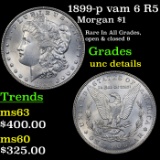 1899-p vam 6 R5 Morgan Dollar $1 Grades Unc Details